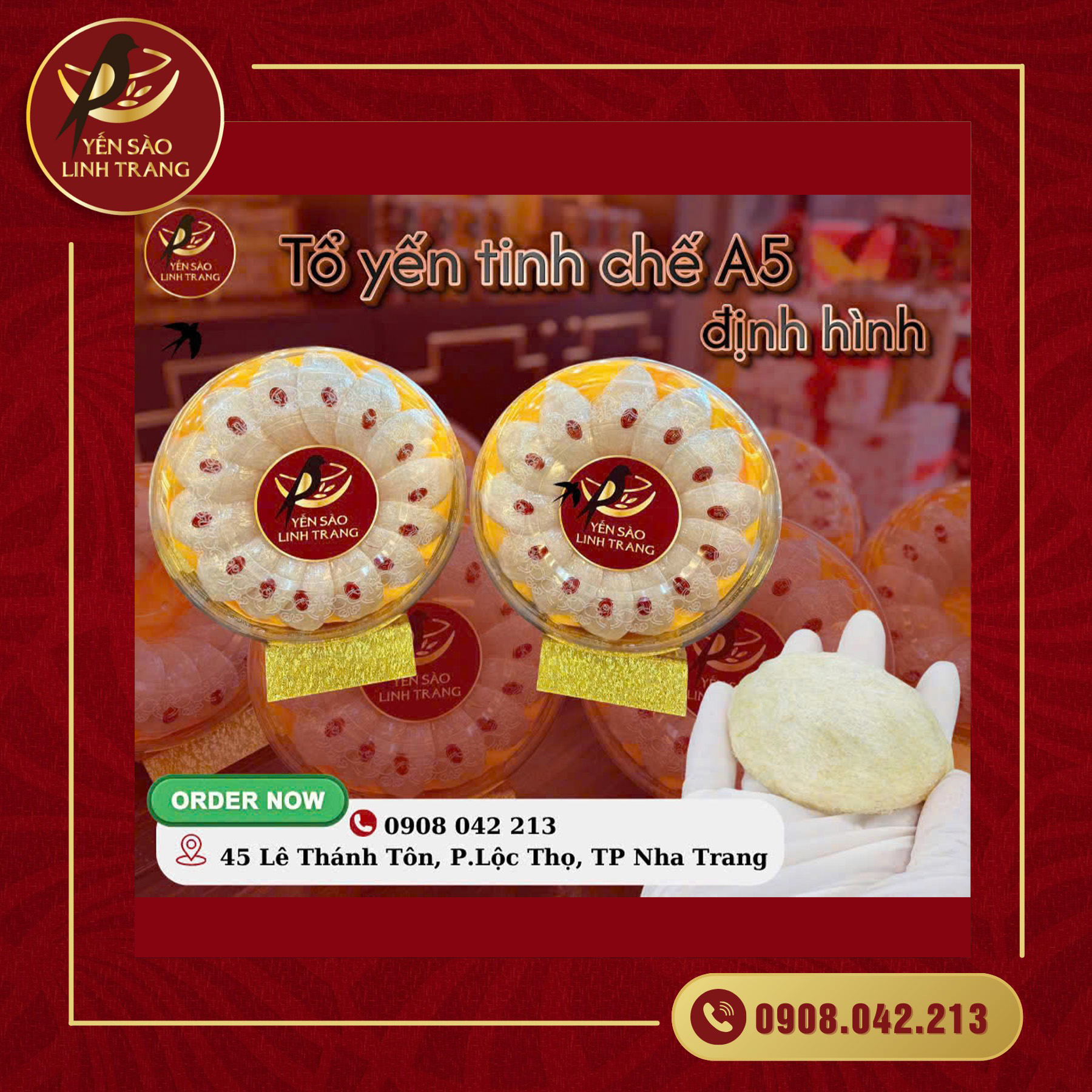 Yến tinh chế A5 định hình