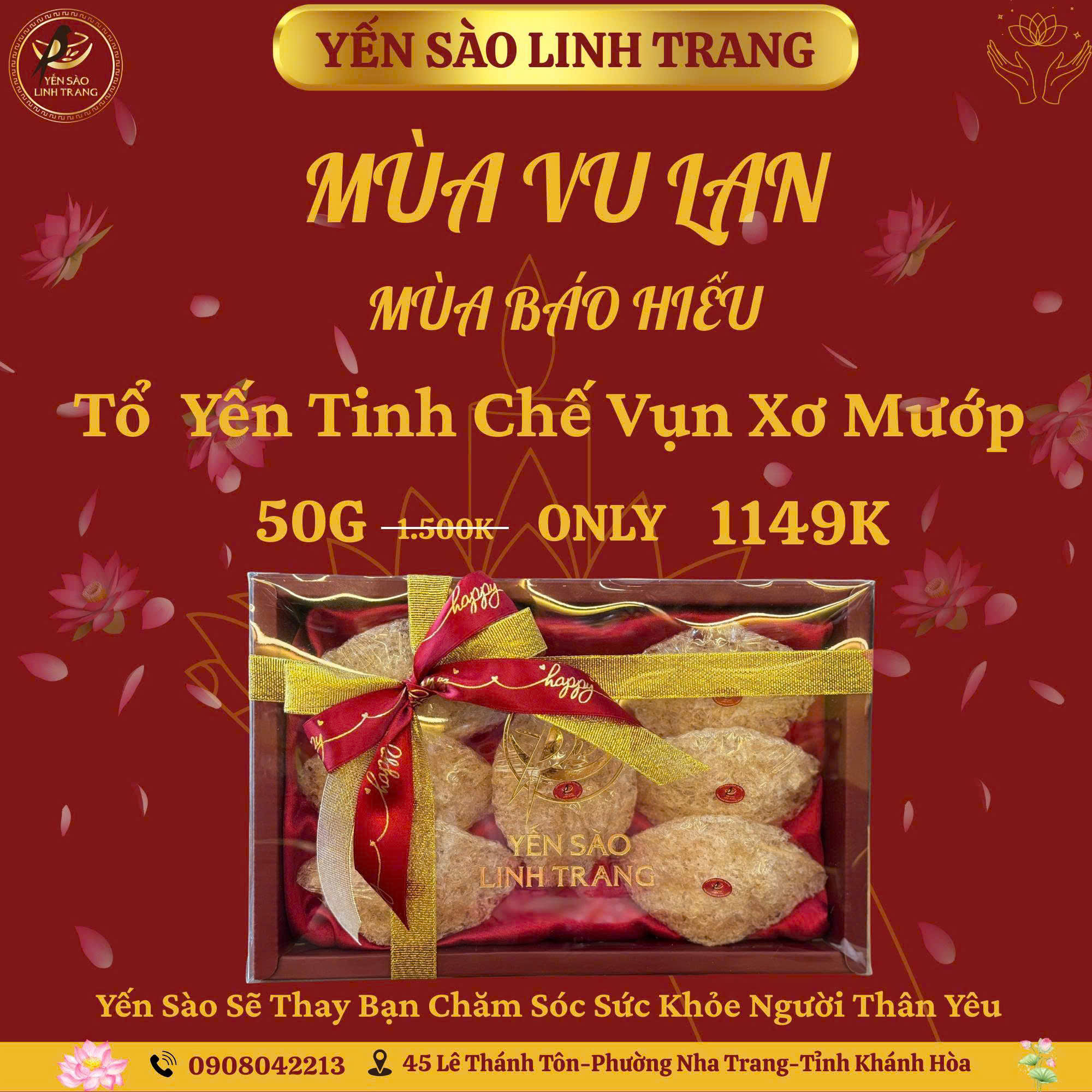 Sét yến tinh chế vụn sơ mướp cao cấp