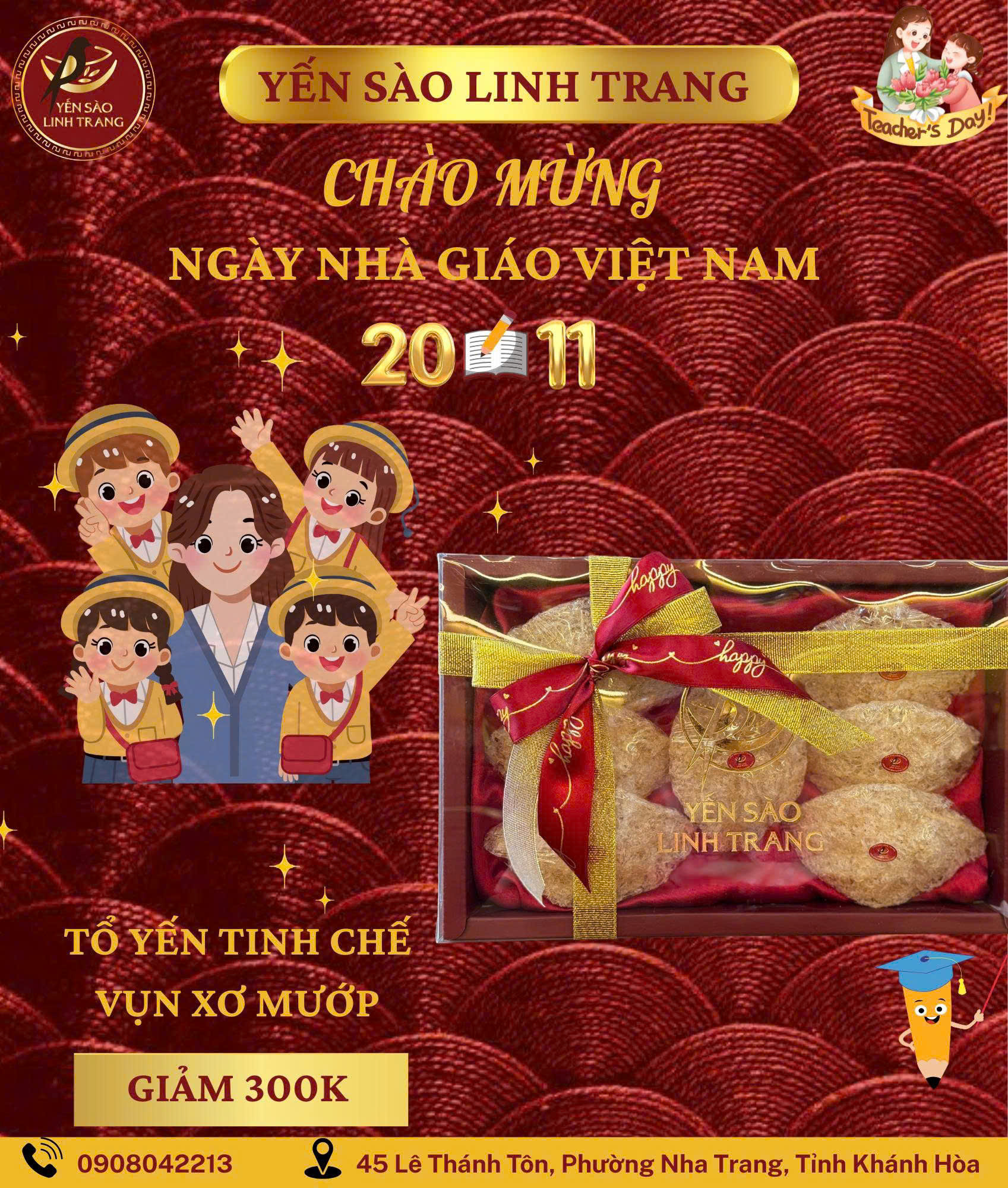 Tổ yến tinh chế vụn xơ mướp