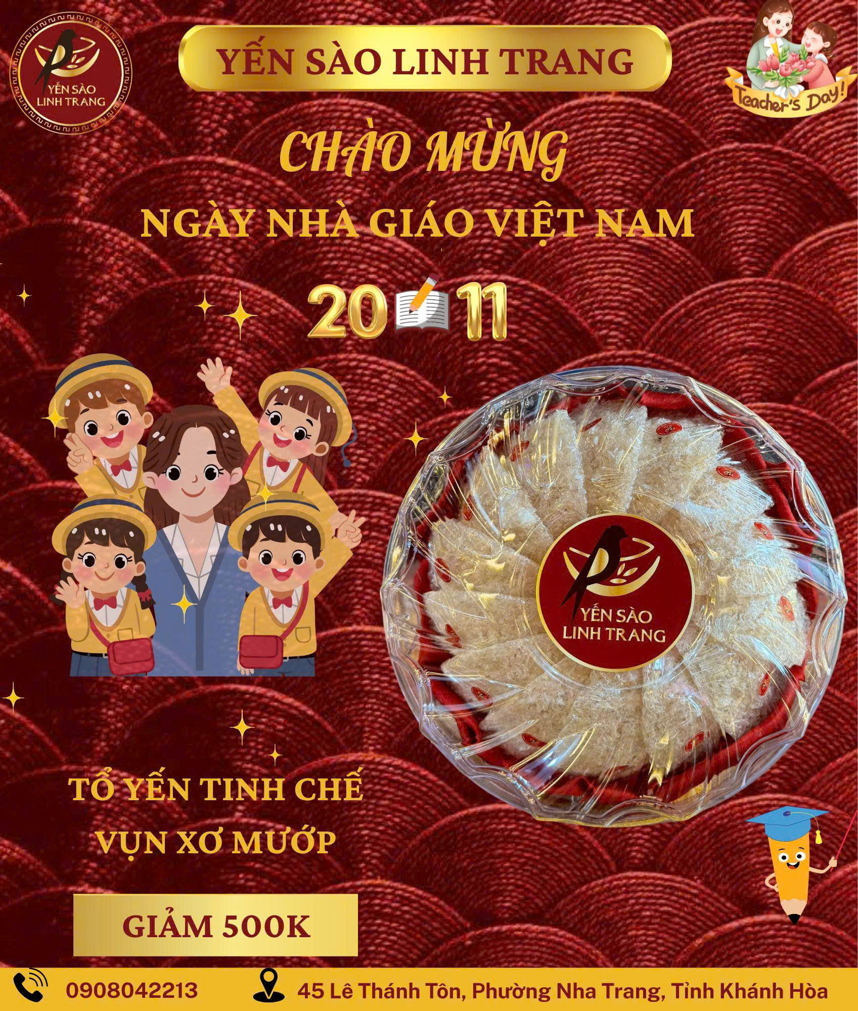 Tổ yến tinh chế vụn xơ mướp