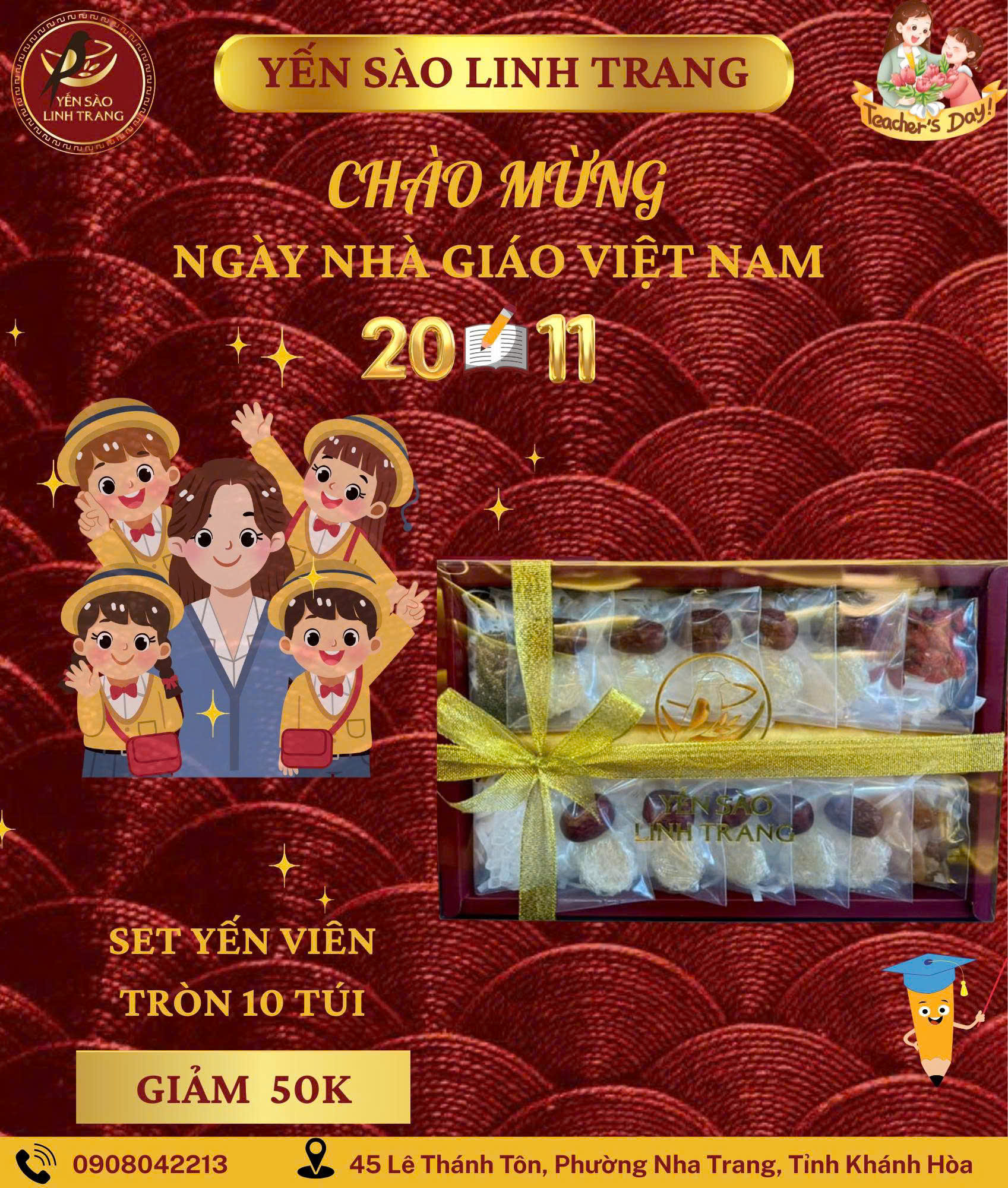 Set yến viên tròn 10 túi