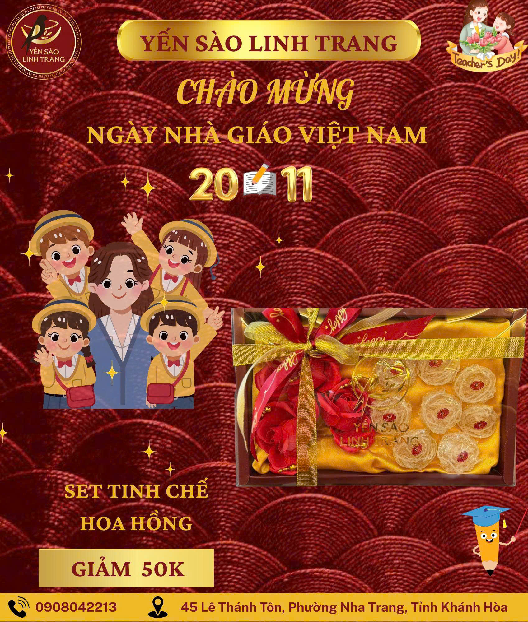 Set yến tinh chế hoa hồng